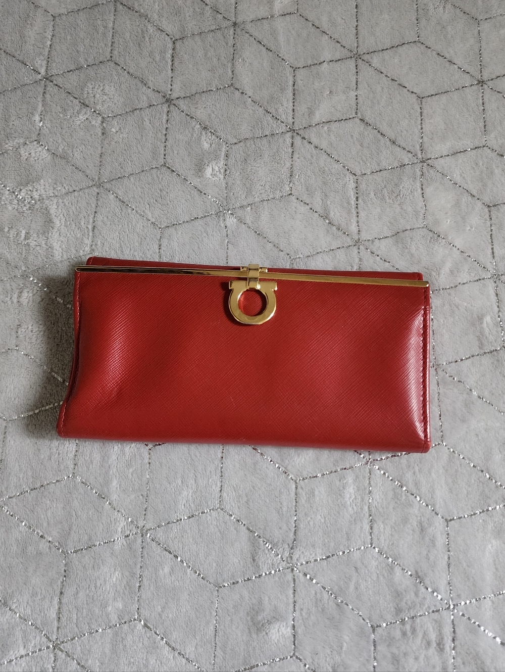 SALVATORE FERRAGAMO | Leather Wallet with Gold Accent